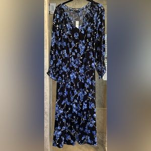 New with tags! Talbots back & violet floral dress, Size 2X